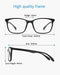 ANRRI Blue Light Blocking Glasses for Computer Use, Anti Eyestrain Lens Lightweight Frame Eyeglasses, Black, Men/Women Apparel ANRRI 