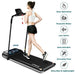 GYMAX Folding Treadmill, Slim Foldable Exercise Running Walking Machine with LCD Monitor & Tablet/Phone Holder, Ultra-Thin Installation-Free Treadmill for Home/Gym Sports GYMAX 