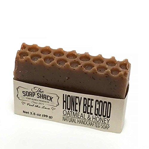 Natural Handmade Oatmeal & Honey Bar Soap - Made with Local sourced honey and Gluten free Organic Oatmeal along with our Special blend of Skin Loving oils Natural Soap The Soap Shack 