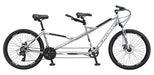 Schwinn Twinn Adult Tandem Bicycle, Low Step-Through, 26-Inch Wheels, Medium Frame, Grey Outdoors Schwinn 