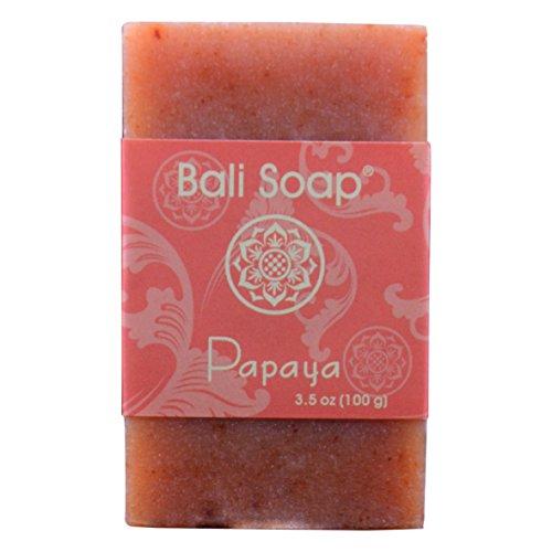 Bali Soap - Papaya Natural Soap Bar, Face or Body Soap Best for All Skin Types, For Women, Men & Teens, Pack of 3, 3.5 Oz each Natural Soap Bali Soap 