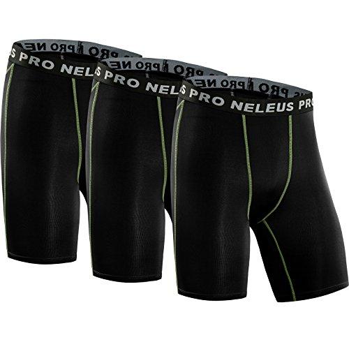  NELEUS Mens 3 Pack Compression Pants Workout