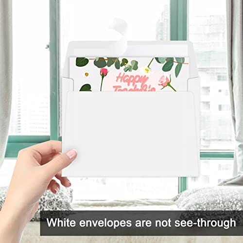 50 Packs of White 4X6 Envelopes for Invitation, A6 White Envelopes Self Seal for Cards, Photos, Wedding, Birthday, Party, Babay Shower Office Product YINUOYOUJIA 