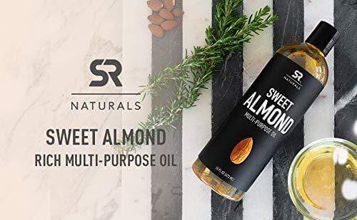 Sweet Almond Oil by SR Naturals (16oz ) ~ 100% Natural Oil for Hair, Skin, Scalp and Aromatherapy Supplement Sports Research 
