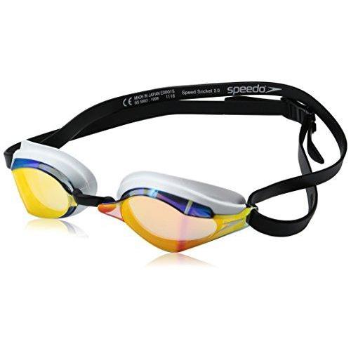 Speedo Speed Socket 2.0 Mirrored Swim Goggles, Vapor, One Size Swim Goggles Speedo 