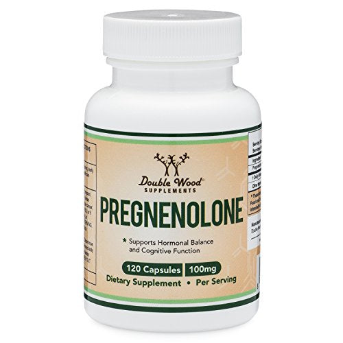 Pregnenolone - Third Party Tested - 120 Capsules - Made in The USA - 100mg Per Serving by Double Wood Supplements Supplement Double Wood Supplements 