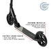 CITYGLIDE C200 Kick Scooter for Adults, Teens - Foldable, Lightweight, Adujustable - Carries Heavy Adults 220LB Max Load (Black) Sports CITYGLIDE 