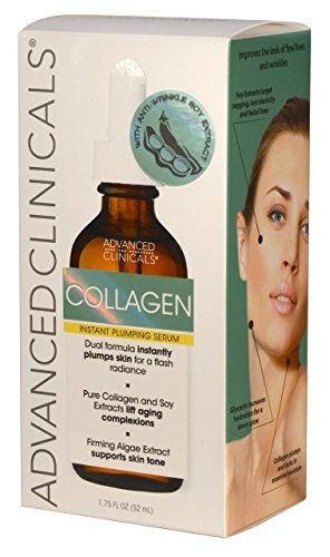 Advanced Clinicals Collagen Instant Plumping Serum for Fine Lines and Wrinkles. 1.75 Fl Oz. Skin Care Advanced Clinicals 