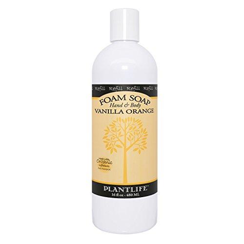 Hand & Body Foam Soap Vanilla Orange 16oz Refill Natural Soap Plantlife 