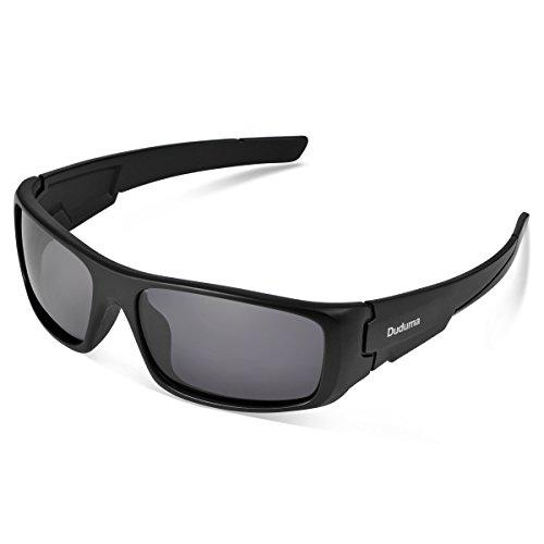 Duduma Tr601 Polarized Sports Sunglasses for Baseball Cycling Fishing Golf Superlight Frame (black frame/black lens) Sunglasses Duduma 