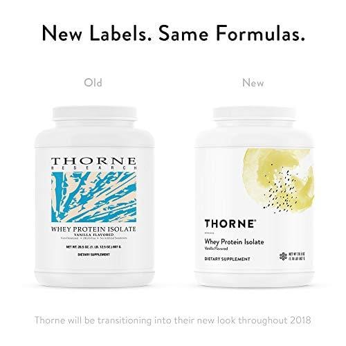 Thorne Research - Whey Protein Isolate (Vanilla Flavor) - Easy-to-Digest Whey Protein Isolate Powder - NSF Certified for Sport - 28.5 oz Supplement Thorne Research 