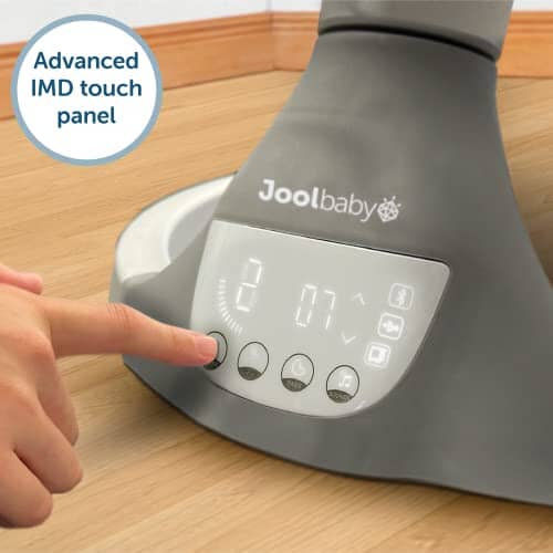 Nova Baby Swing for Infants - Motorized Bluetooth Swing, Music Speaker with 10 Preset Lullabies, Remote Control, Gray - Jool Baby Toy Jool Baby Products 