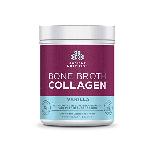 Ancient Nutrition Bone Broth Collagen Powder 30 Servings of All-Natural Protein Powder Loaded with Bone Broth Co-Factors (Vanilla, 30 Servings) Supplement Ancient Nutrition 