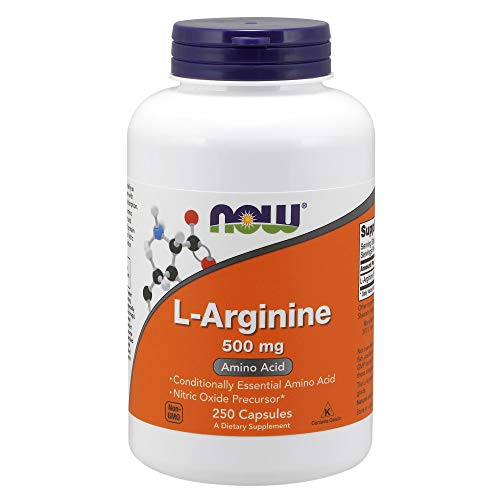 NOW L-Arginine 500 mg, 250 Capsules Supplement NOW Foods 
