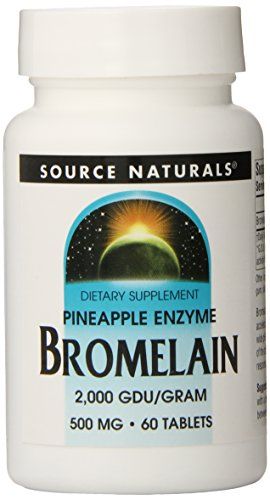 Source Naturals Bromelain 2000 GDU/gm 500mg Pineapple Enzyme Healthy Digestion and Inflammatory Response - Immune and Joint Support - Reduces Bloating and Gas - 60 Tablets Supplement Source Naturals 