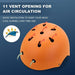 67i Skateboard Helmet Adult Bike Helmet CPSC Certified Adjustable and Protection for Skating Helmet Adults Multi-Sports Cycling Skateboarding Scooter Roller Skate Inline Skating Rollerblading (Orange) Outdoors 67i 