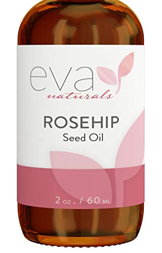 Eva Naturals Pure Rosehip Seed Oil (2oz) - Natural Face Serum Aids Stretch Mark and Acne Scar Removal - Reduces Inflammation, Boosts Collagen Production for Radiant Skin - Premium Quality, Unrefined Skin Care Eva Naturals 