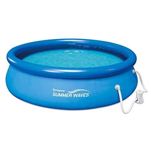 Summer Waves 10ft x 30in Quick Set Inflatable Above Ground Pool with Filter Pump Lawn & Patio Summer Waves 