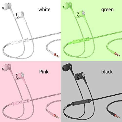 A12 Headphones Earphones Earbuds Earphones, Noise Islating, High Definition, Stereo for Samsung, iPhone,iPad, iPod and Mp3 Players（Black, White, Green, Pink (Black+White+Pink+Green 4pairs) Electronics YNR 