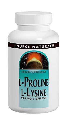 Source Naturals L-Proline 275/L-Lysine 275, 120 Tablets Supplement Source Naturals 
