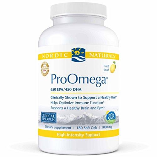 Nordic Naturals Pro - ProOmega, Promotes Brain and Heart Health, and Supports Healthy Eyes - Lemon Flavored 180 Soft Gels Supplement Nordic Naturals 