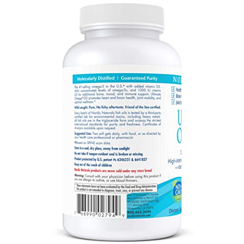 Nordic Naturals - Ultimate Omega-D3, Supports Healthy Bones and Immunity, 120 Soft Gels Supplement Nordic Naturals 
