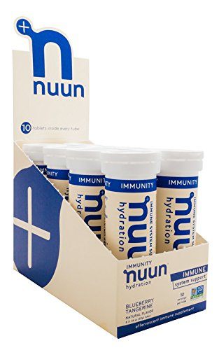 Nuun Immunity: Zinc, Turmeric, Elderberry, Ginger, Echinacea, and Electrolytes for an Anti-Inflammatory and Antioxidant Boost in Immune Support and Hydration, Blueberry Tangerine 8-Pack Supplement Nuun 