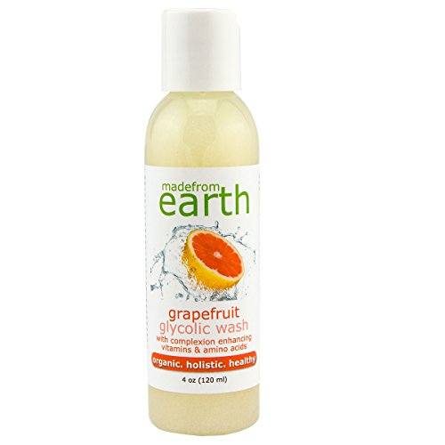 Grapefruit Glycolic Wash w/Organic Jojoba Wax Beads Skin Care Made from Earth 