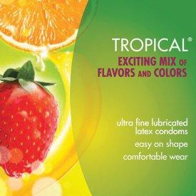 Durex Tropical Flavors Condom, 12 ct Condom Durex 