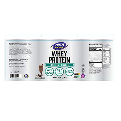 NOW Sports Whey Protein, Creamy Chocolate, 6-Pound Supplement Now Sports 