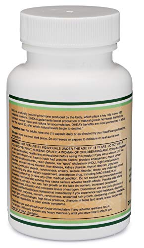 DHEA 100mg – 180 Capsules -Third Party Tested, Made in The USA (Max Strength, 6 Month Supply) for Women and Men by Double Wood Supplements Supplement Double Wood Supplements 