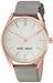 Nine West Women's NW/1994RGGY Rose Gold-Tone and Grey Strap Watch Watch NINE WEST 