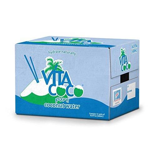 Vita Coco Coconut Water, Pure - Naturally Hydrating Electrolyte Drink - Smart Alternative to Coffee, Soda, and Sports Drinks - Gluten Free - 16.9 Ounce (Pack of 12) Food & Drink Vita Coco 