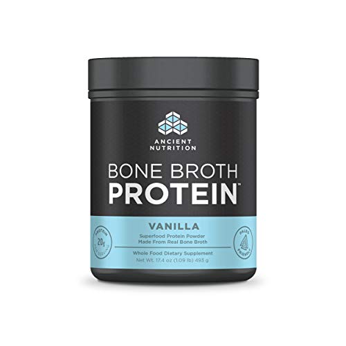 Ancient Nutrition Bone Broth Protein Powder, 20g Protein Per Serving, Paleo, Low Carb Superfood, Vanilla, 17.4 oz Supplement Ancient Nutrition 