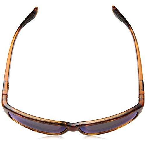 Costa del Mar Cut Polarized Iridium Square Sunglasses, Honey Tortoise, 60.6 mm Sunglasses Costa Del Mar 