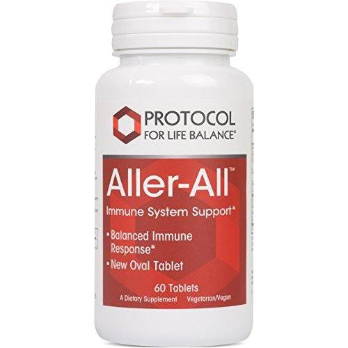 Protocol For Life Balance - Aller-All Immune Seasonal Support - Vitamins, Minerals and Botanicals to Support Respiratory and Immune System, Allergy Relief, Anti-Inflammatory - 60 Tablets Supplement Protocol For Life Balance 