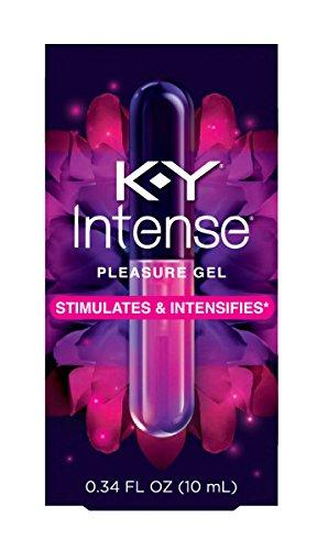 K-Y Intense Pleasure Gel Woman's Lubricant, 0.34 oz., Lube for women that will bring warming, cooling, or tingling sensations Lubricant K-Y 