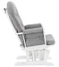 Windsor Glider and Ottoman, White with Gray Cushion Baby Product Angel Line 