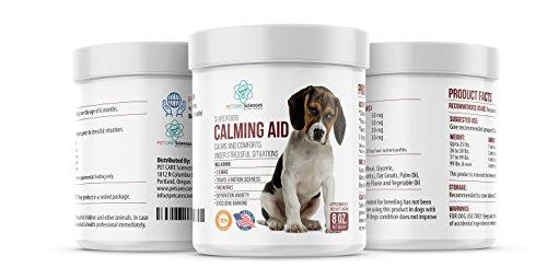 PET CARE Sciences Dog Calming Treats & Relaxant - Contains L Tryptophan for Composure : Dog Anxiety Relief : Stress : Separation Anxiety Proudly Made in USA. Animal Wellness PET CARE Sciences 