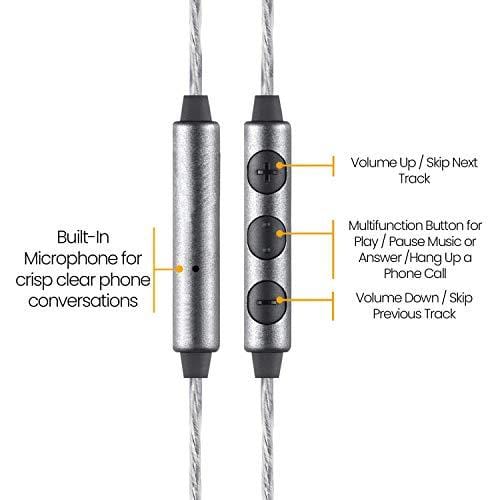 Sephia SP3060VC Earbuds, in Ear Wired Headphones with Microphone and Volume Control, Deep Bass, Noise Isolating Earphones for iPhone, iPad, Samsung Cell Phones and Tablets Electronics sephia 