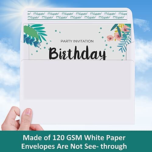 Eupako A2 White Paper Envelopes 100 Pack 4.375x5.75" Invitation Envelopes Self Seal for RSVP, Wedding, Thank you Notes, Greeting Cards, Photos, Announcements Office Product Eupako 