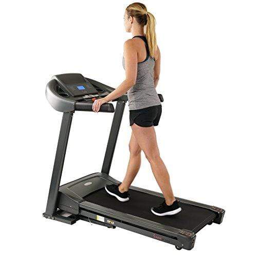 Sunny Health & Fitness T7643 Heavy Duty Walking Treadmill with 350 lb High Weight Capacity, Wide Walking Area and Folding for Storage Sport & Recreation Sunny Health & Fitness 