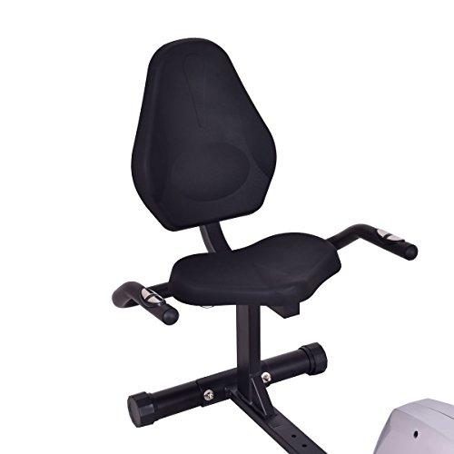 Goplus Magnet Recumbent Bike Exercise Bike Stationary Bicycle Cardio Workout Fitness Bicycle Equipment Sport & Recreation Goplus 