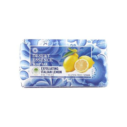 Desert Essence Bar Soap, Exfoliating Italian Lemon, 5 Ounce Natural Soap Desert Essence 