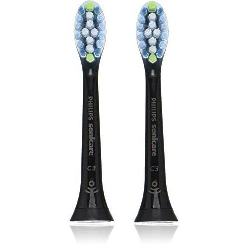 Philips Sonicare Premium Plaque Control replacement toothbrush heads, HX9042/95, Smart recognition, Black 2-pk Brush Head Philips Sonicare 