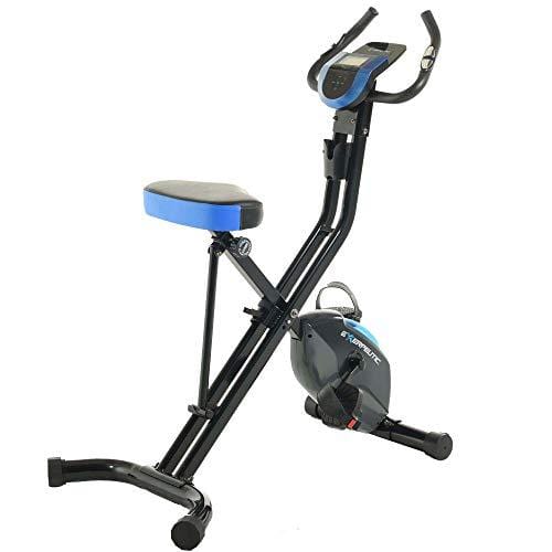 Exerpeutic 575 XLS Bluetooth Smart Technology Folding Upright Exercise Bike, 400LBS Sports Exerpeutic 