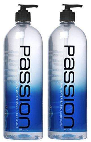 Twin Pack Natural Water-Based Lubricant, 34 oz each, total 68oz Lubricant Passion Lubes 