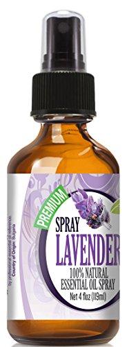 Healing Solutions Lavender Spray (Huge 4 oz Bottle) Contains Lavender Essential Oil - Perfect Room Air Freshener & Odor Eliminator Healing Solutions 