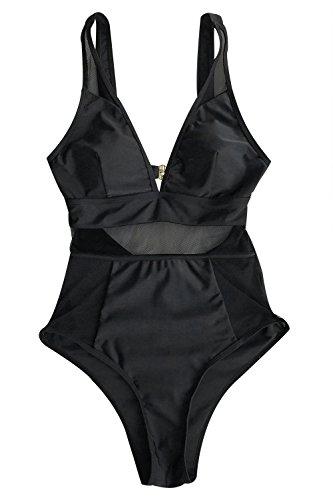 CUPSHE Women’s Sexy Mesh One-Piece Swimsuit Beach Swimwear Bathing Suit (L) Women's Swimwear CUPSHE 