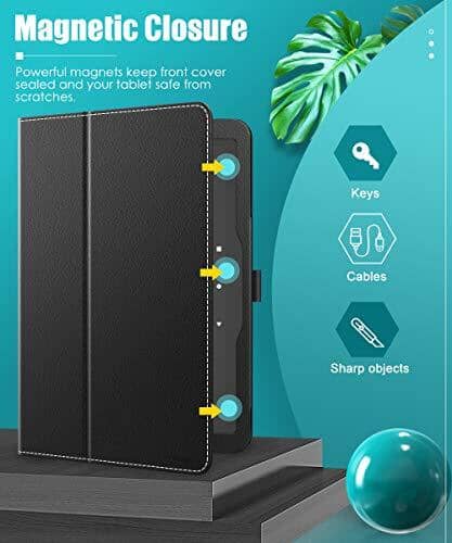 MoKo Case Compatible with All-New Kindle Fire HD 8 Tablet and Fire HD 8 Plus Tablet (10th Generation, 2020 Release),Slim Folding Stand Cover with Auto Wake/Sleep - Black Personal Computer MoKo 